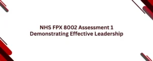 NHS FPX 8002 Assessment 1 Demonstrating Effective Leadership